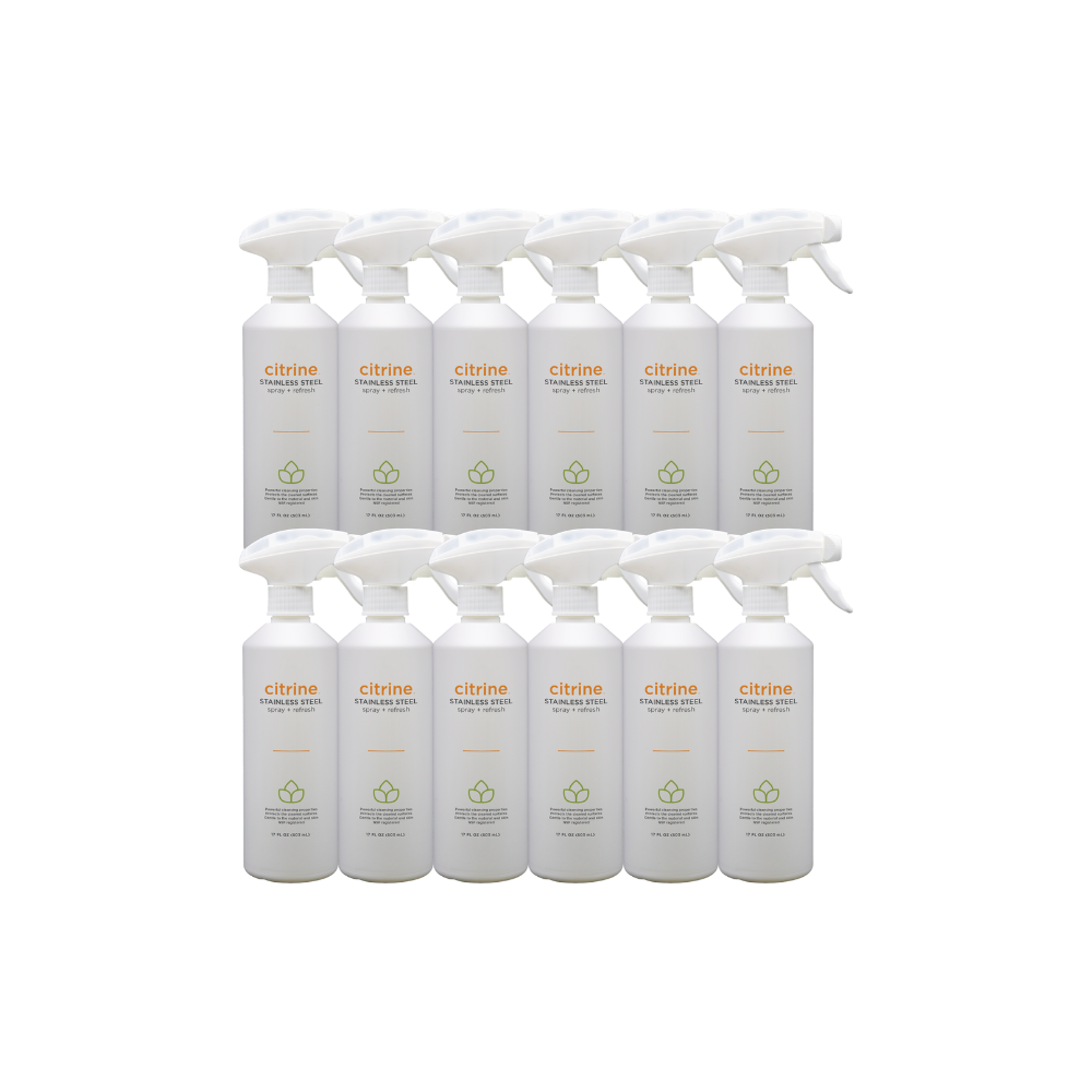 citrine® Stainless Steel Spray + Refresh 17 oz. Case of 12 Bottles